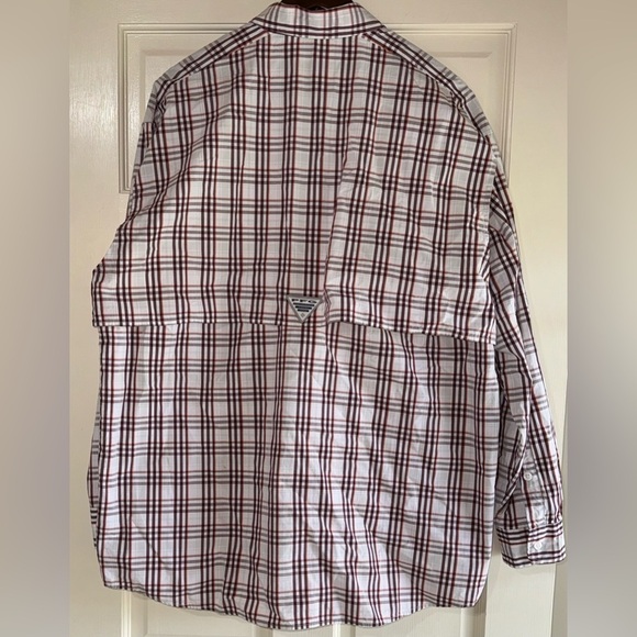 Columbia Super Bonehead PFG Virginia Tech Long Sleeve Plaid Shirt Mens Size M - Picture 3 of 7